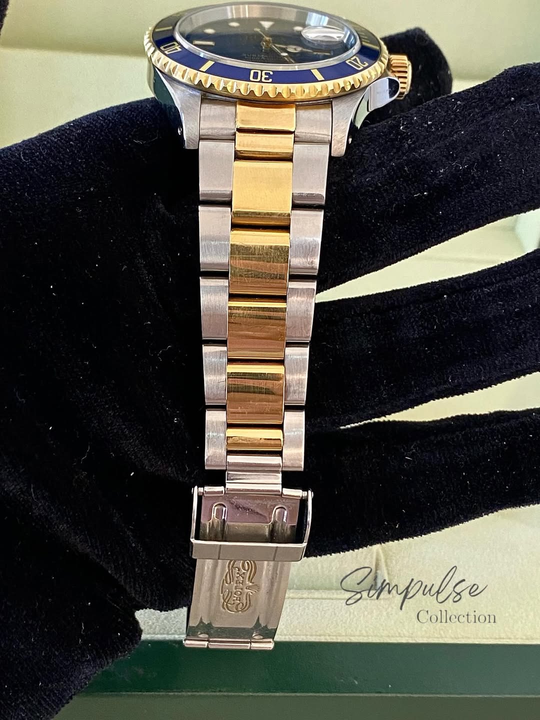 ROLEX Submariner Date "Bluesy" Royal Blue Dial w/ Oyster Steel Two Tone YG