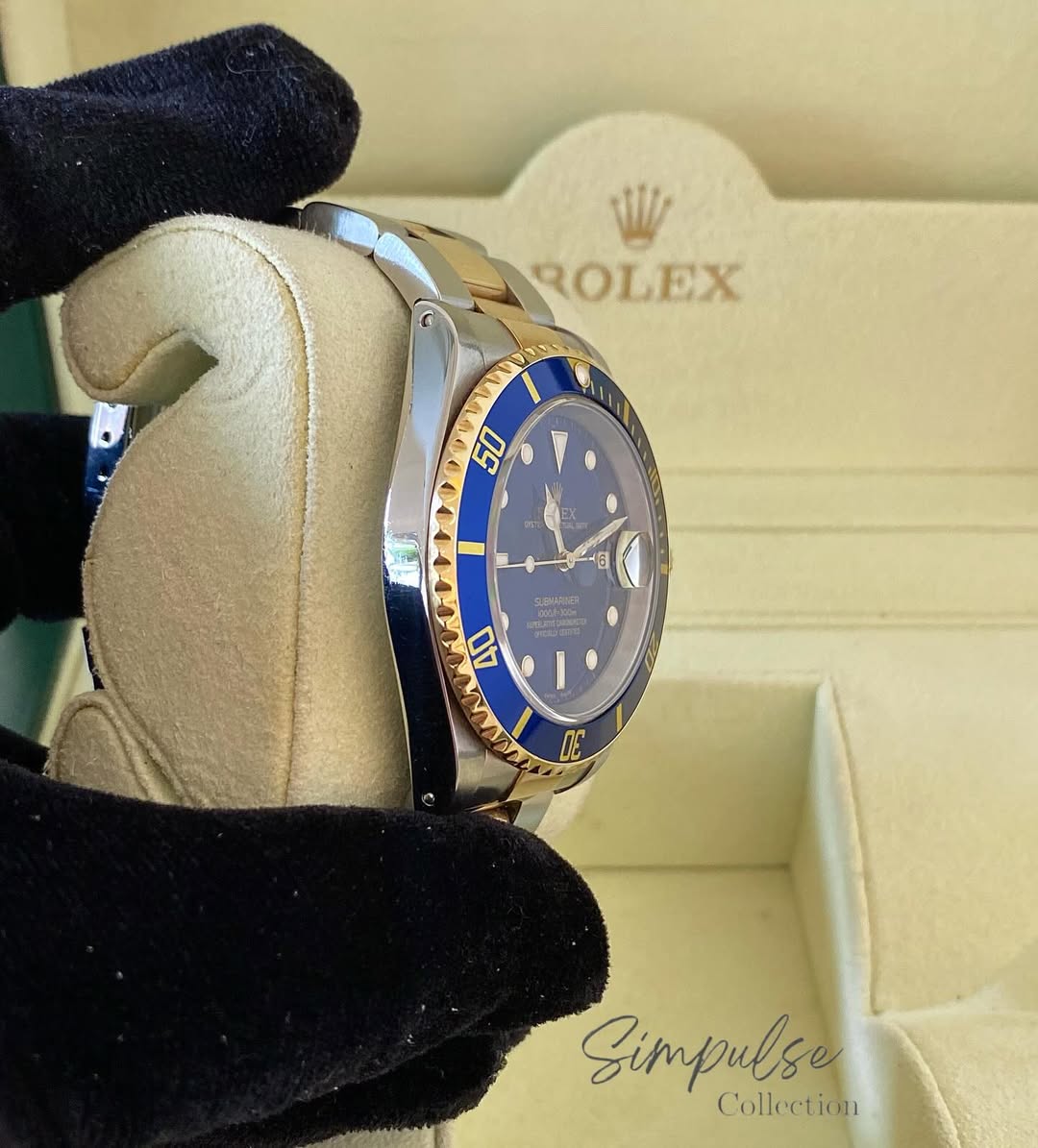 ROLEX Submariner Date "Bluesy" Royal Blue Dial w/ Oyster Steel Two Tone YG
