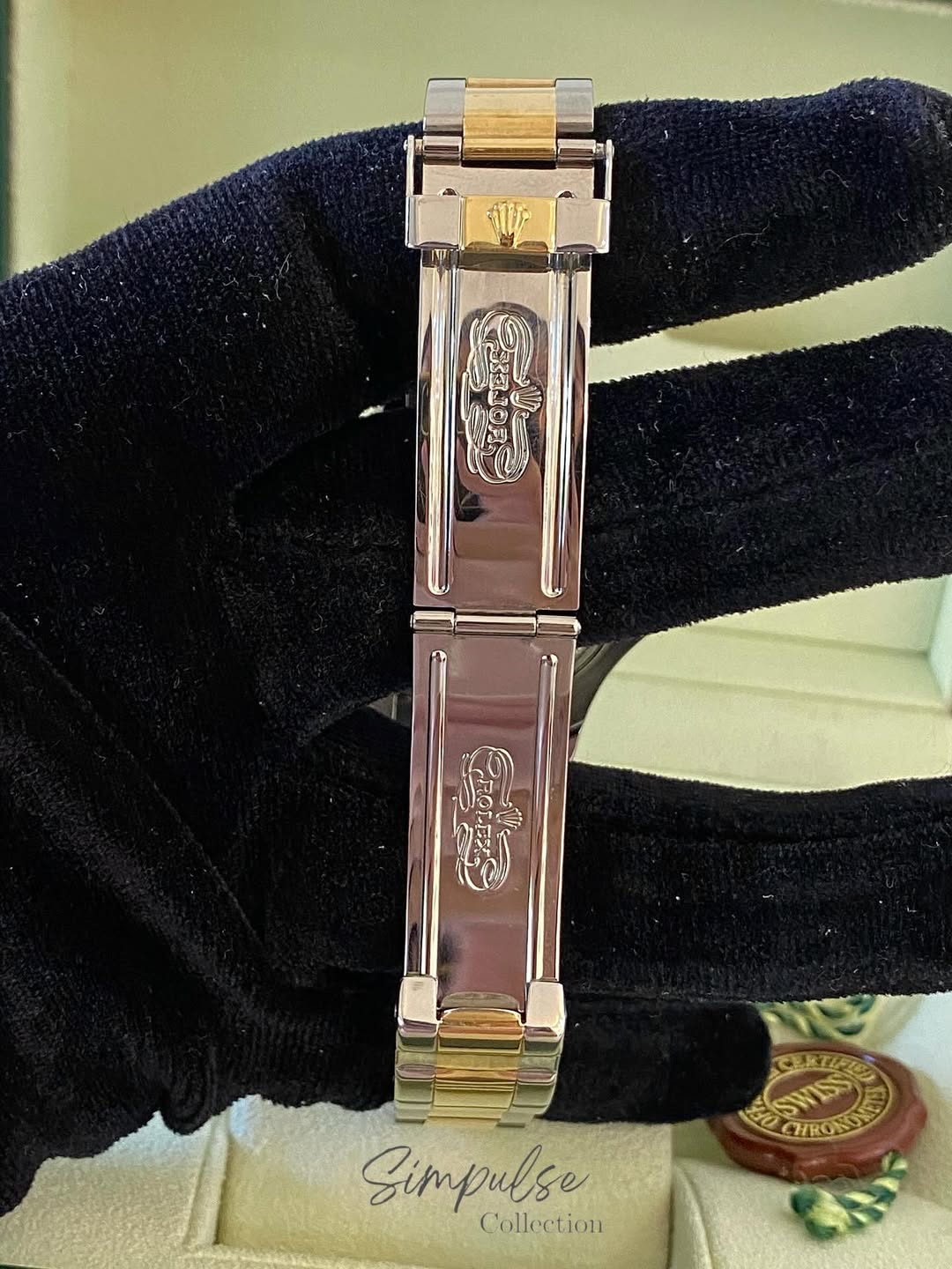 ROLEX Yachtmaster 35mm Two Tone YG w/ Blue Dial