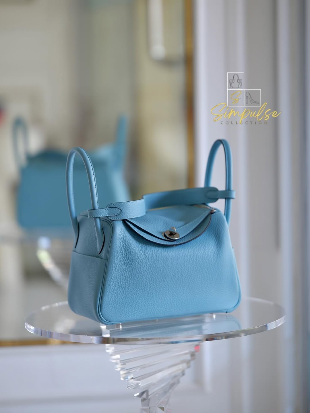 HERMES Lindy 26 Tiffany Blue