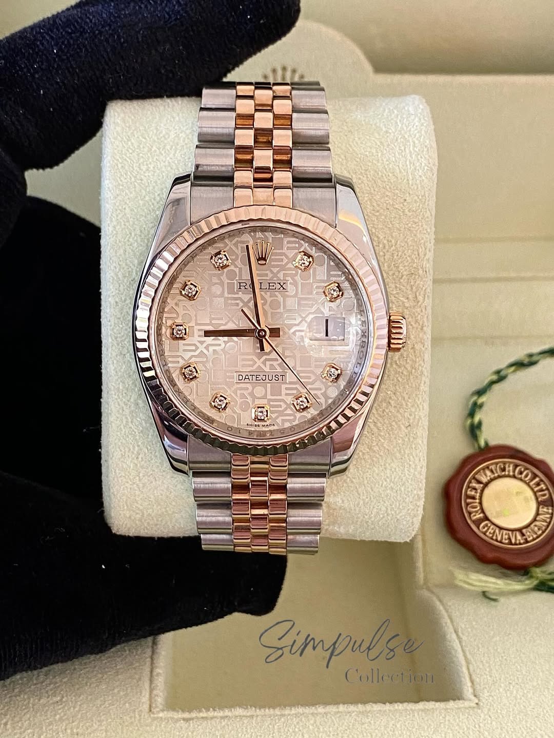 ROLEX Datejust 36mm Two Tone RG Anniversary Dial w/ DiA