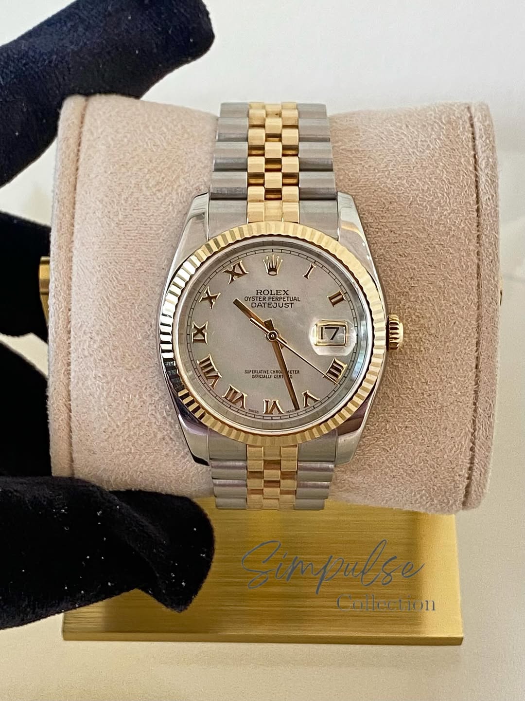 ROLEX Datejust 36mm Two Tone YG MOP Dial
