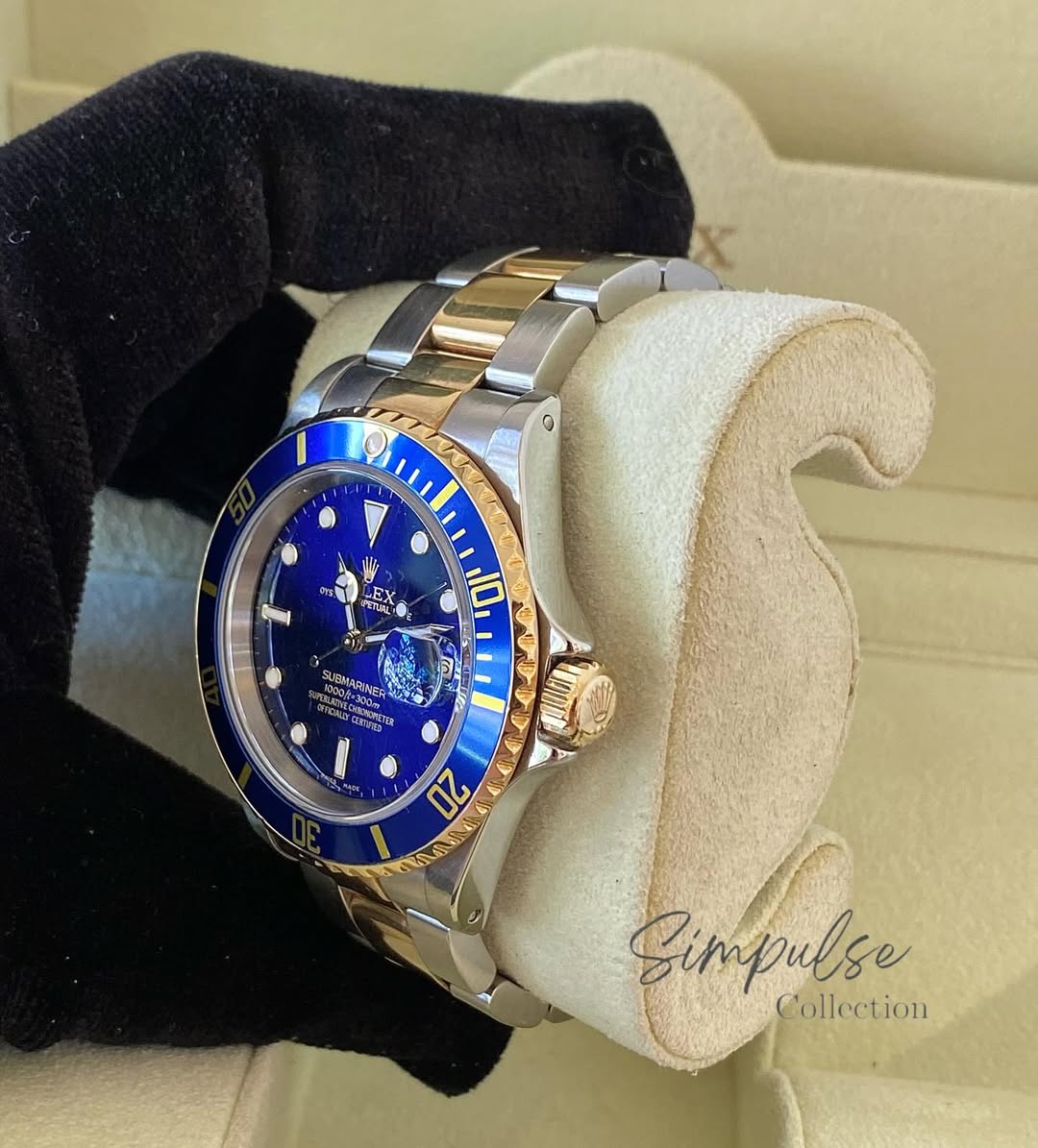 ROLEX Submariner Date "Bluesy" Royal Blue Dial w/ Oyster Steel Two Tone YG
