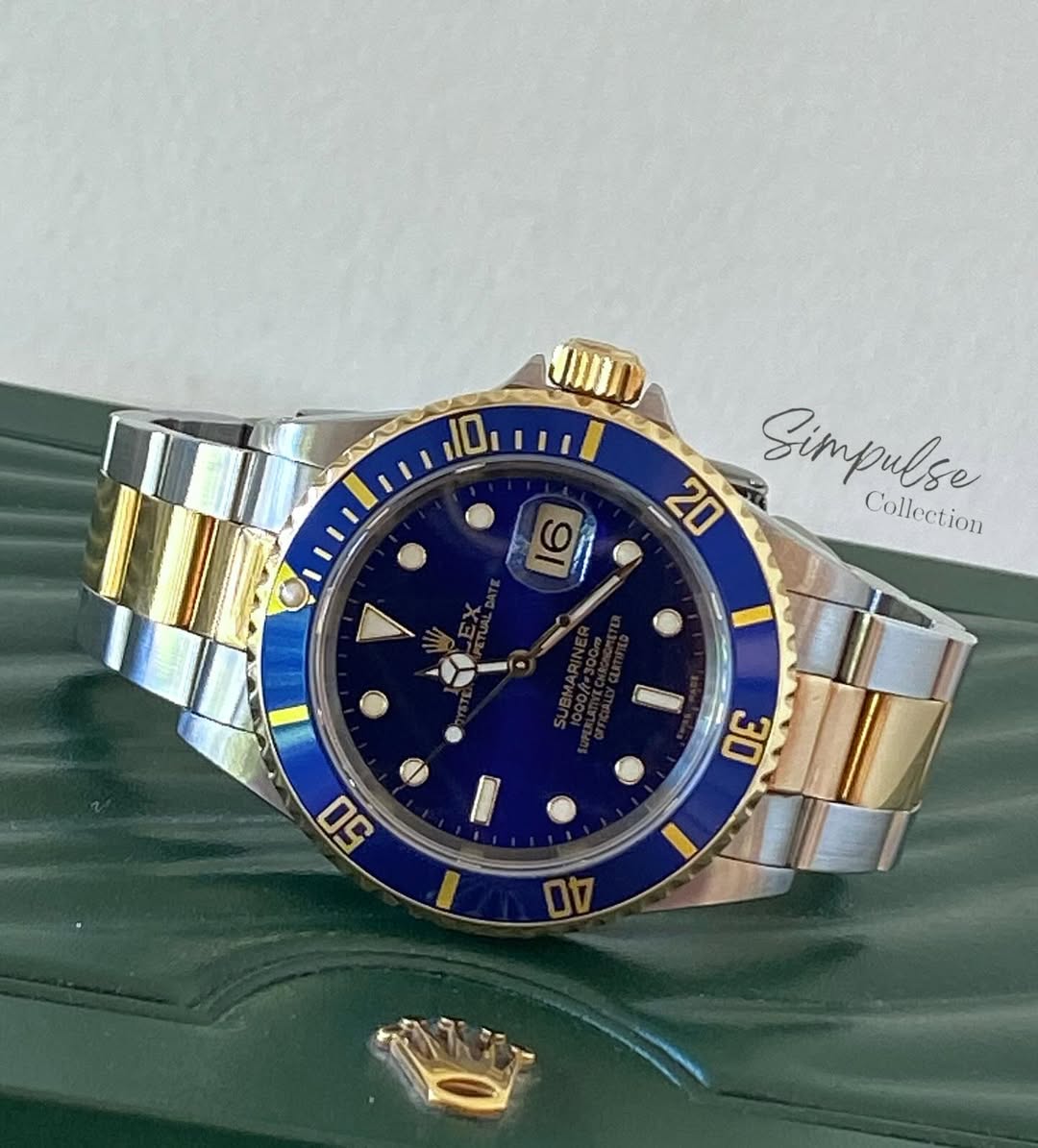 ROLEX Submariner Date "Bluesy" Royal Blue Dial w/ Oyster Steel Two Tone YG