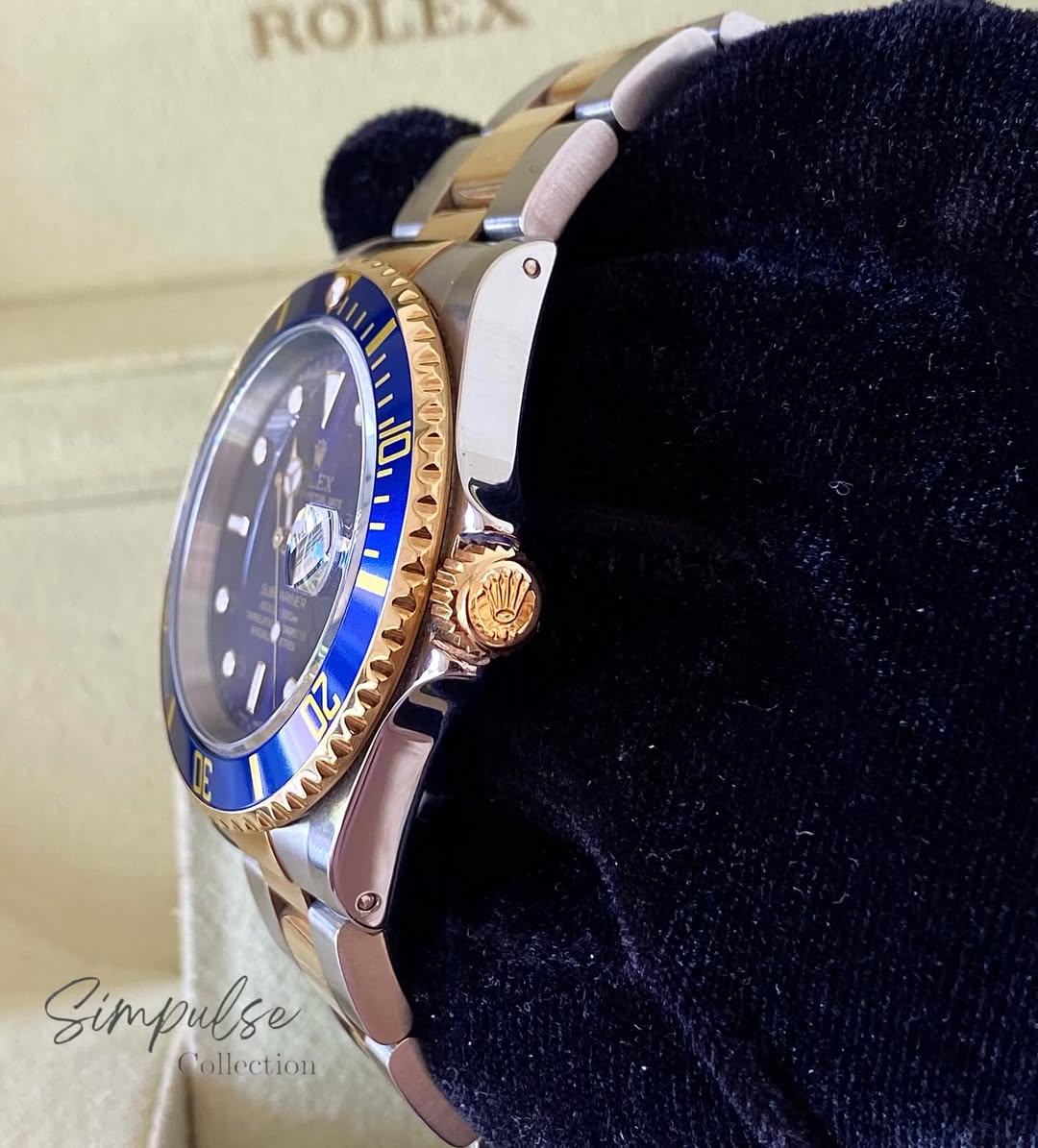 ROLEX Submariner Date "Bluesy" Royal Blue Dial w/ Oyster Steel Two Tone YG