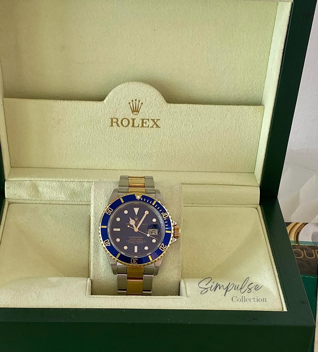 ROLEX Submariner Date "Bluesy" Royal Blue Dial w/ Oyster Steel Two Tone YG