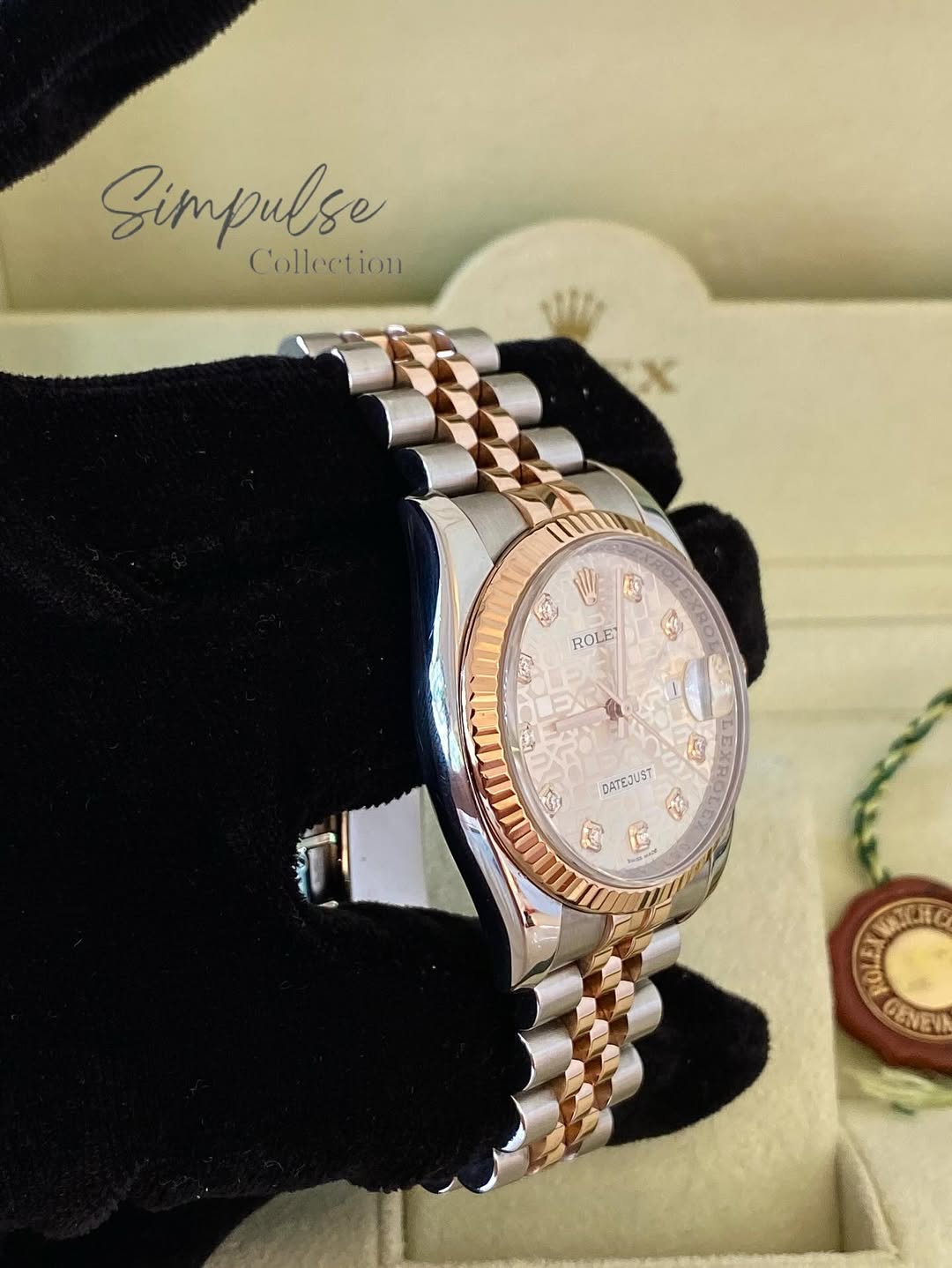 ROLEX Datejust 36mm Two Tone RG Anniversary Dial w/ DiA