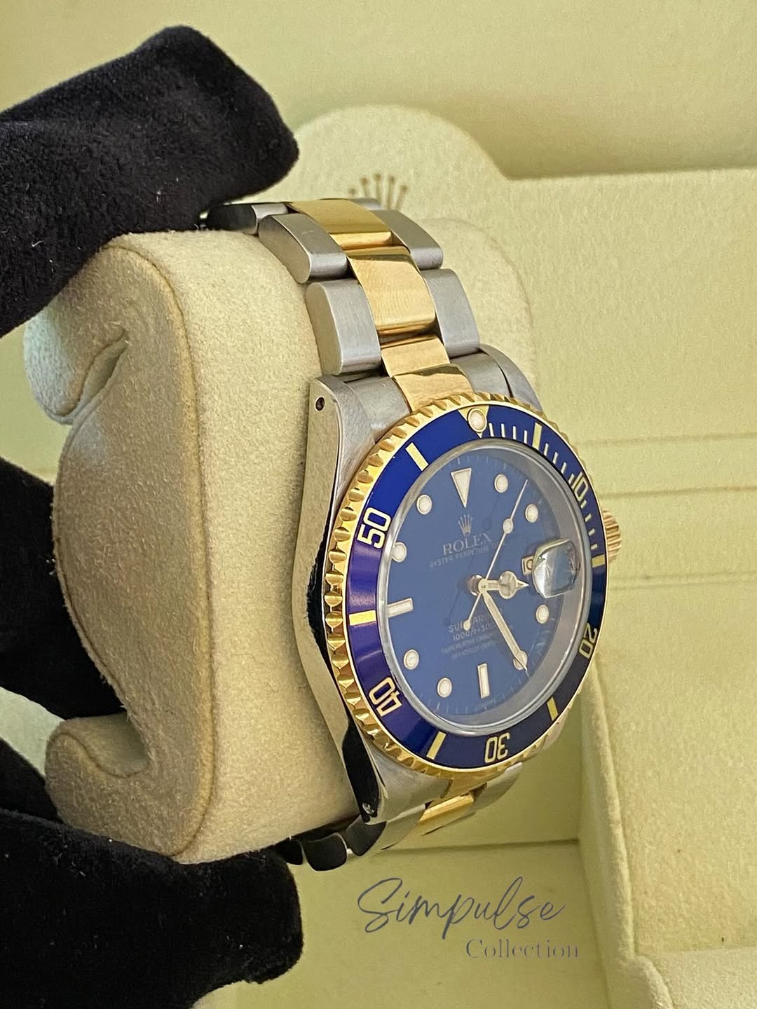 ROLEX Submariner Date "Bluesy" Royal Blue Dial w/ Oyster Steel Two Tone YG