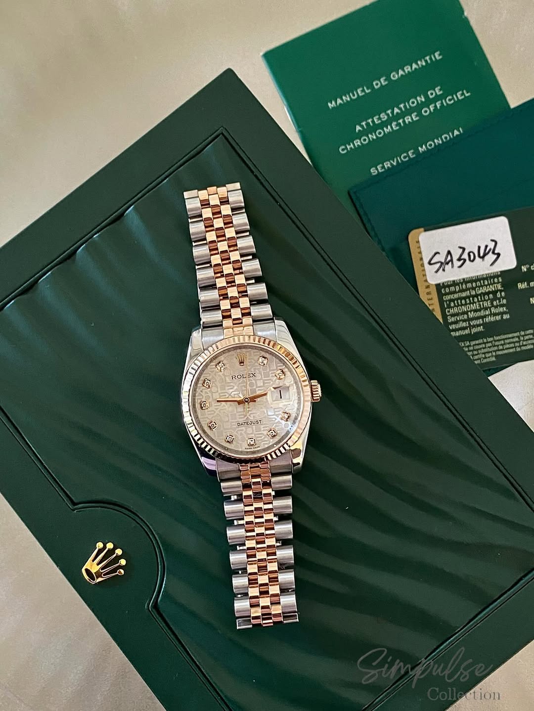 ROLEX Datejust 36mm Two Tone RG Anniversary Dial w/ DiA
