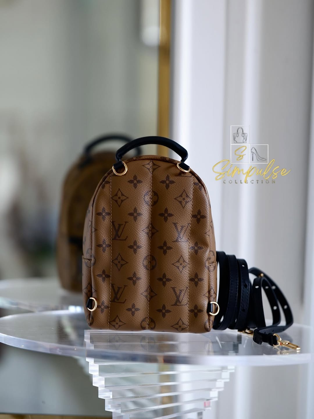 LOUIS VUITTON Mini Palmspring Mono Reverse Mini Backpack