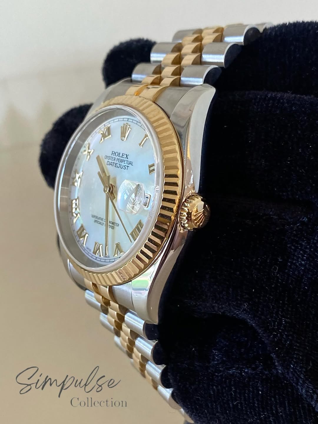 ROLEX Datejust 36mm Two Tone YG MOP Dial