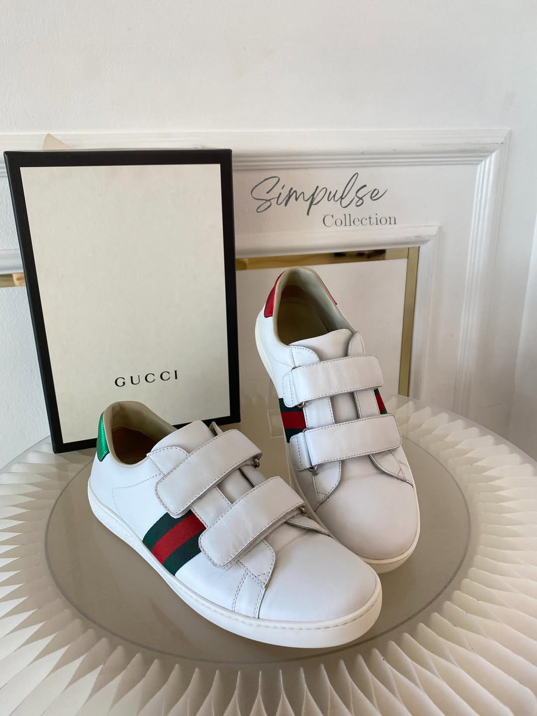 Gucci Ace White Leather Sneakers