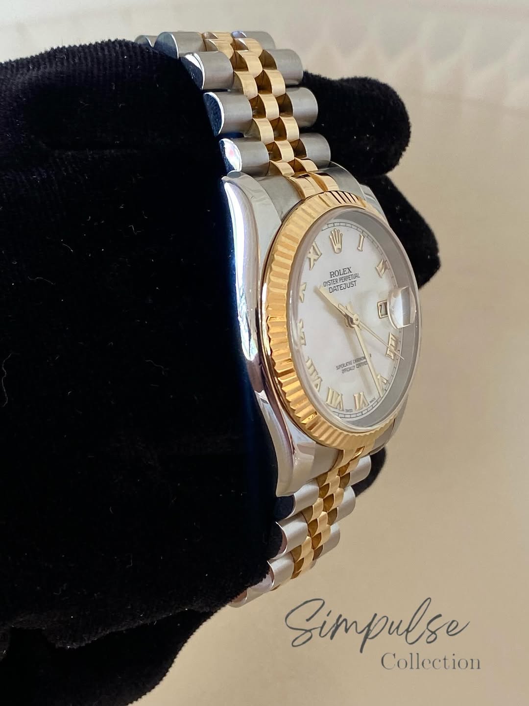 ROLEX Datejust 36mm Two Tone YG MOP Dial