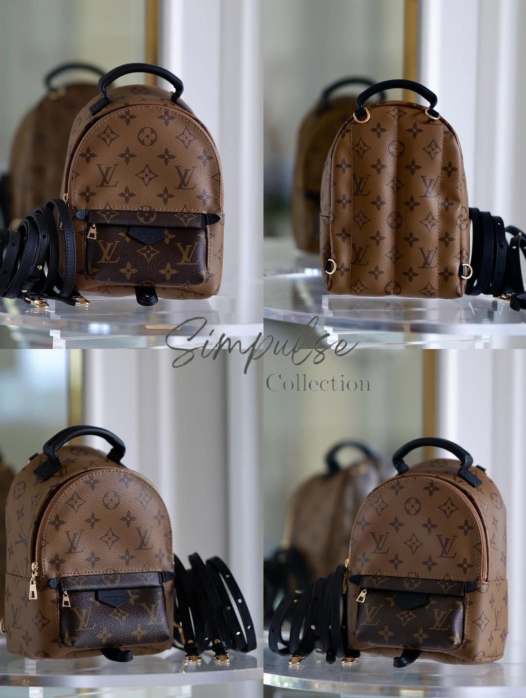 LOUIS VUITTON Mini Palmspring Mono Reverse Mini Backpack