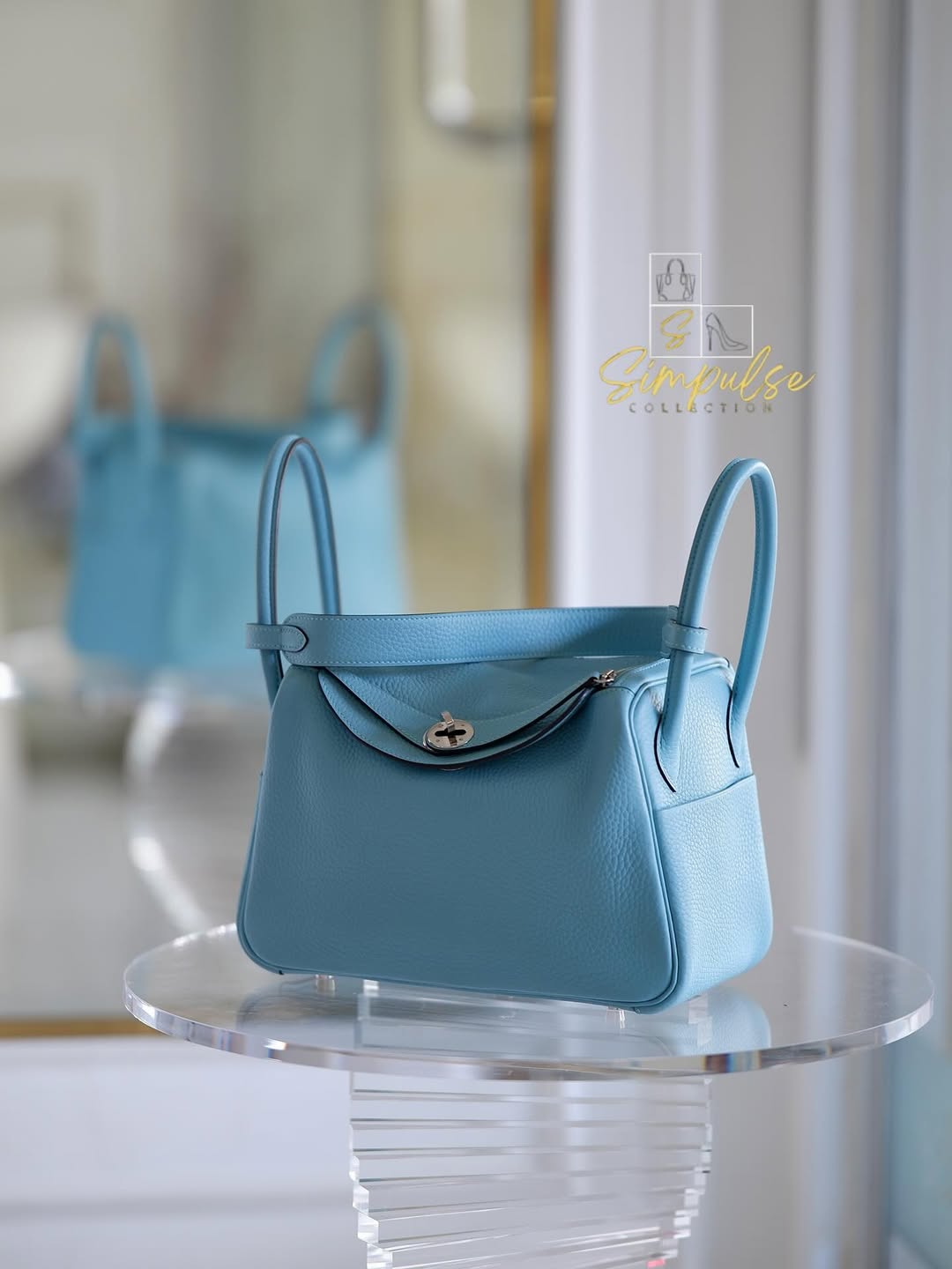HERMES Lindy 26 Tiffany Blue