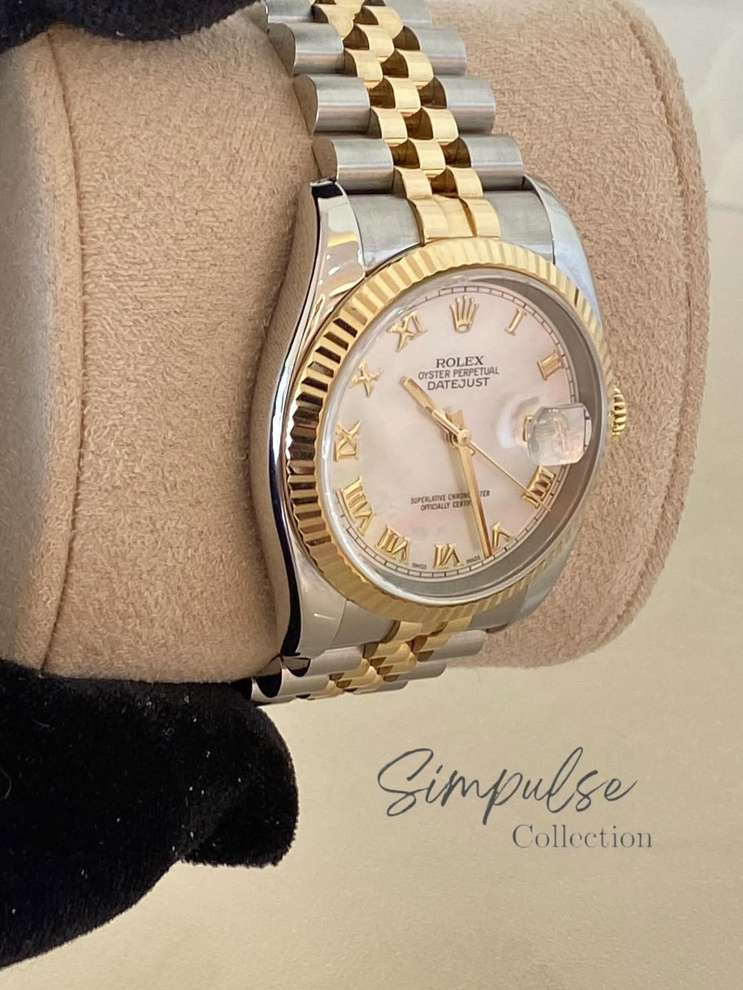 ROLEX Datejust 36mm Two Tone YG MOP Dial