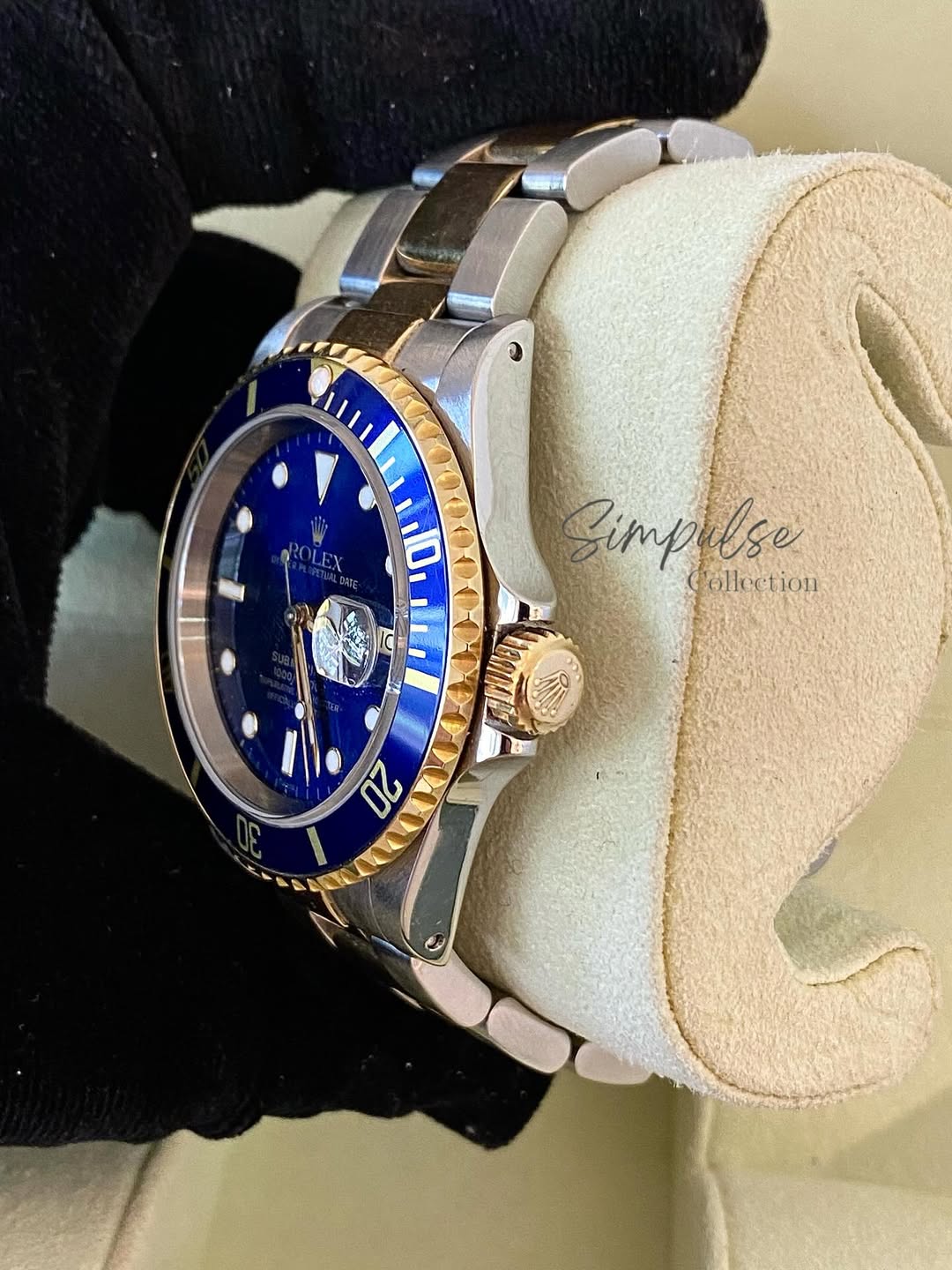 ROLEX Submariner Date "Bluesy" Royal Blue Dial w/ Oyster Steel Two Tone YG