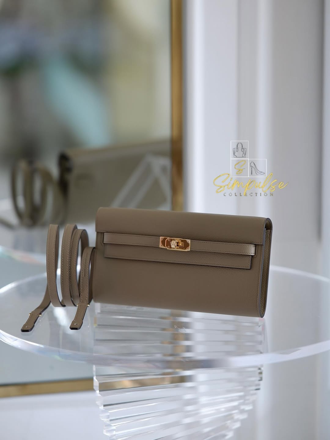 HERMES Kelly To Go Beige Marfa GHW