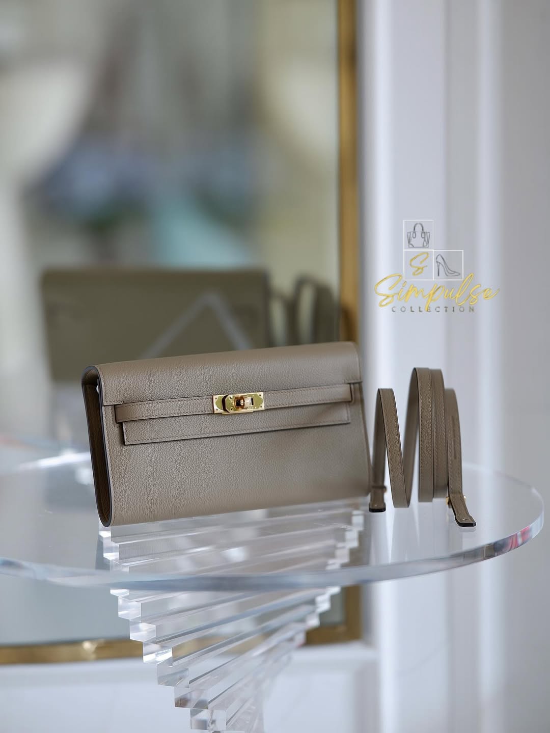 HERMES Kelly To Go Beige Marfa GHW