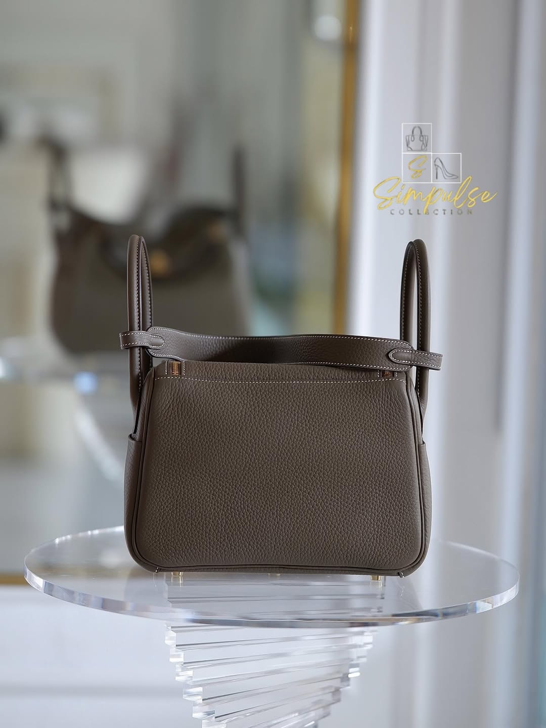 HERMES Lindy 26 Etoupe GHW