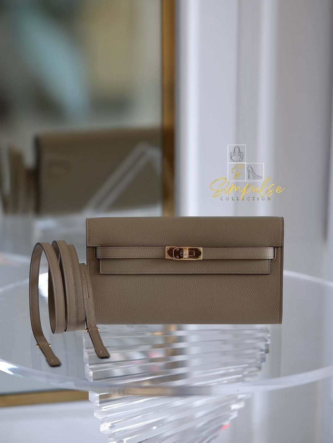 HERMES Kelly To Go Beige Marfa GHW