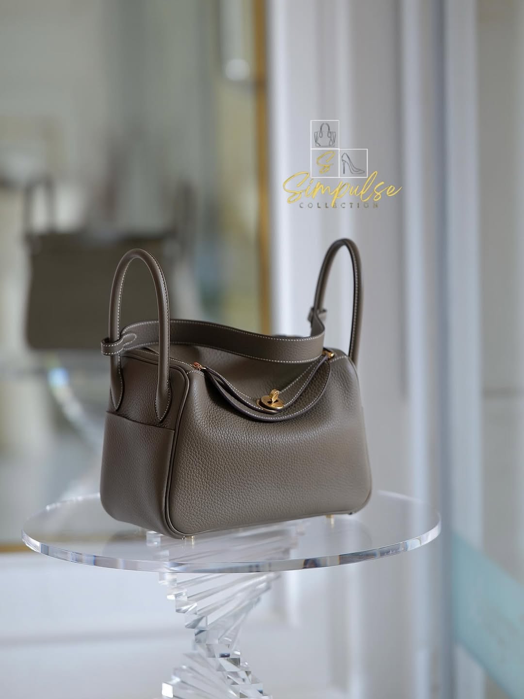 HERMES Lindy 26 Etoupe GHW