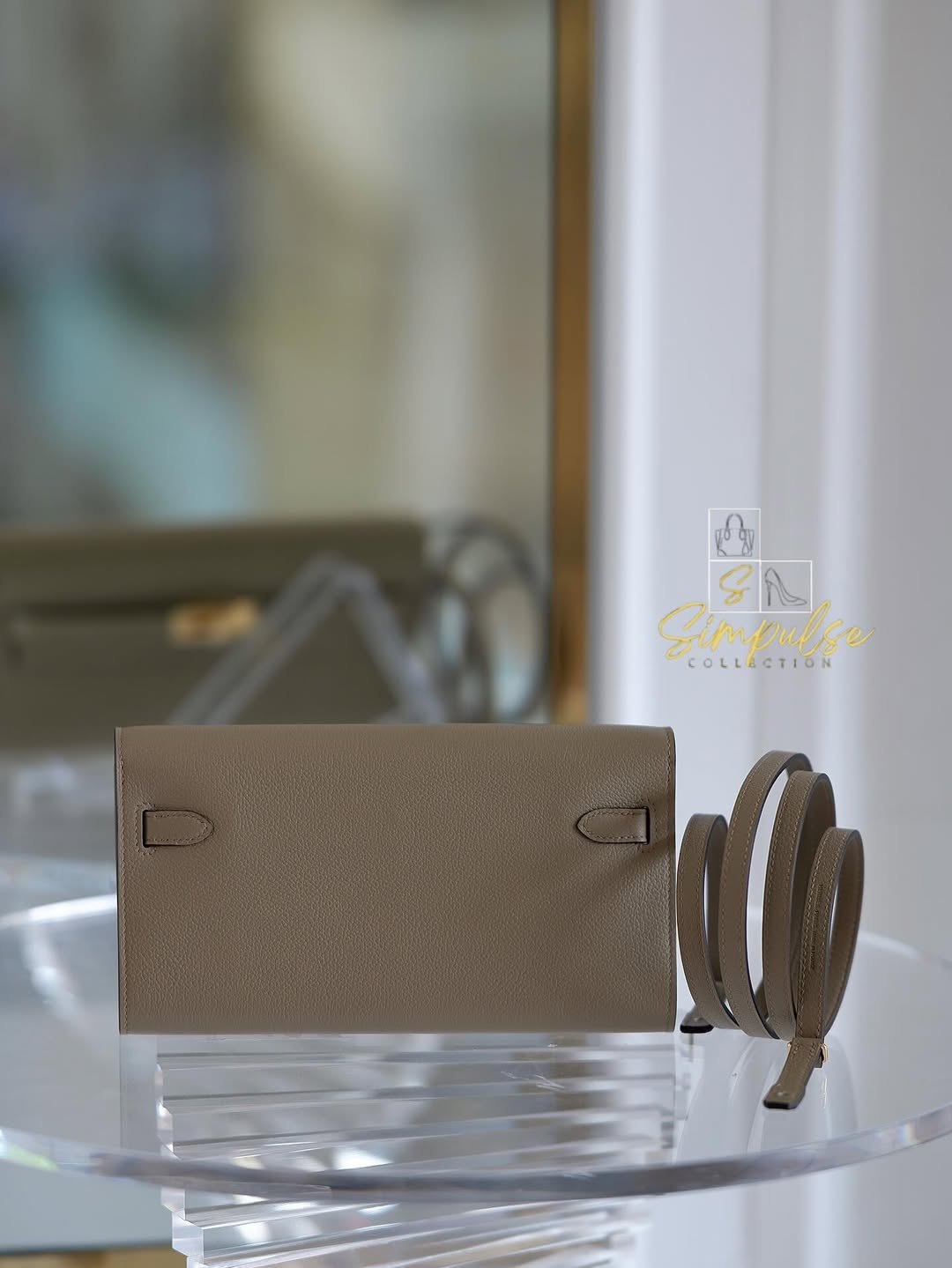 HERMES Kelly To Go Beige Marfa GHW