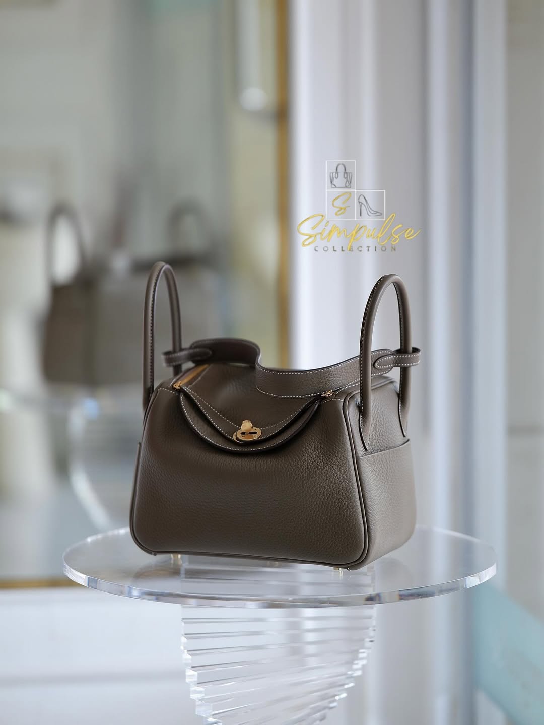 HERMES Lindy 26 Etoupe GHW