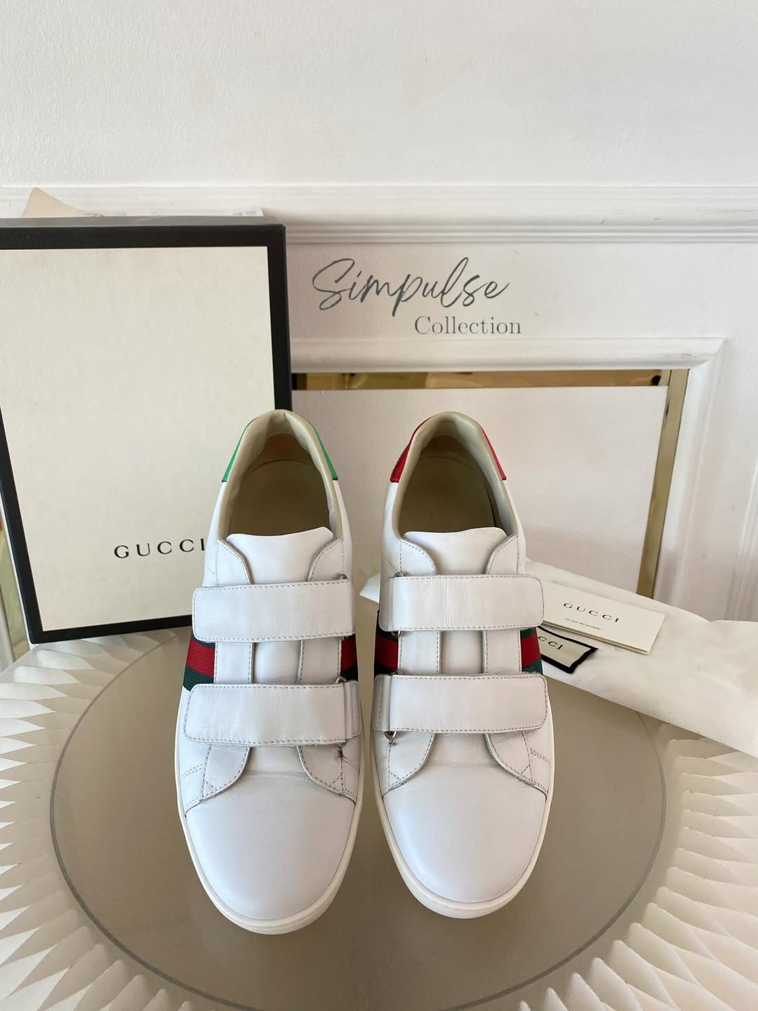 Gucci Ace White Leather Sneakers