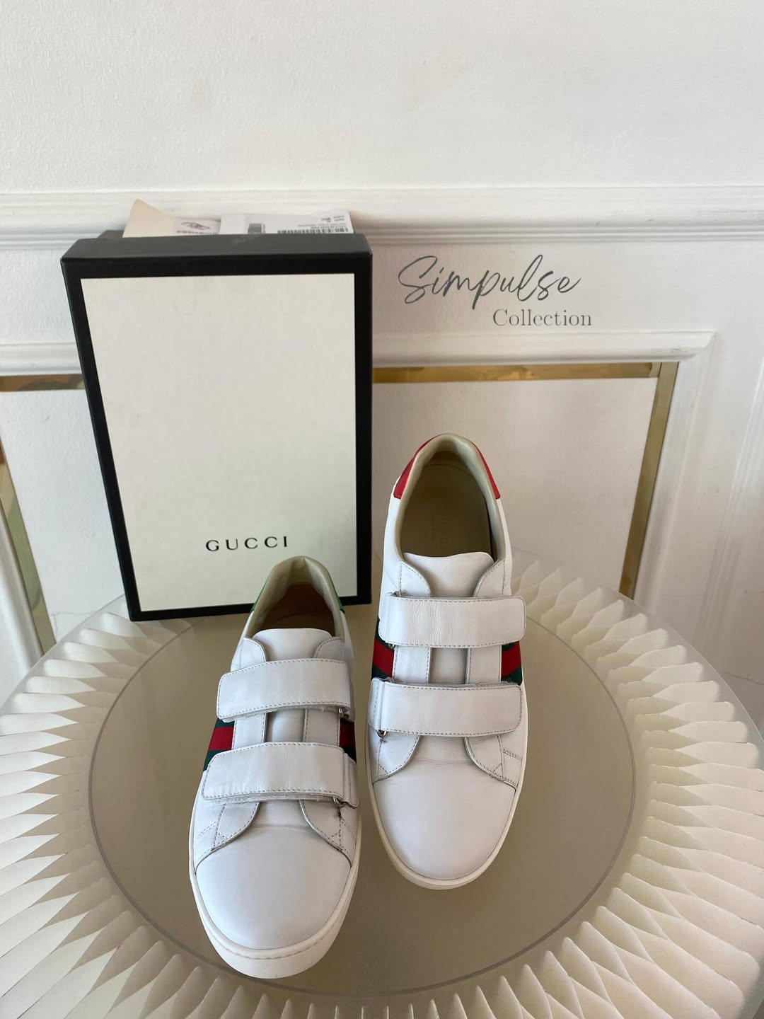 Gucci Ace White Leather Sneakers