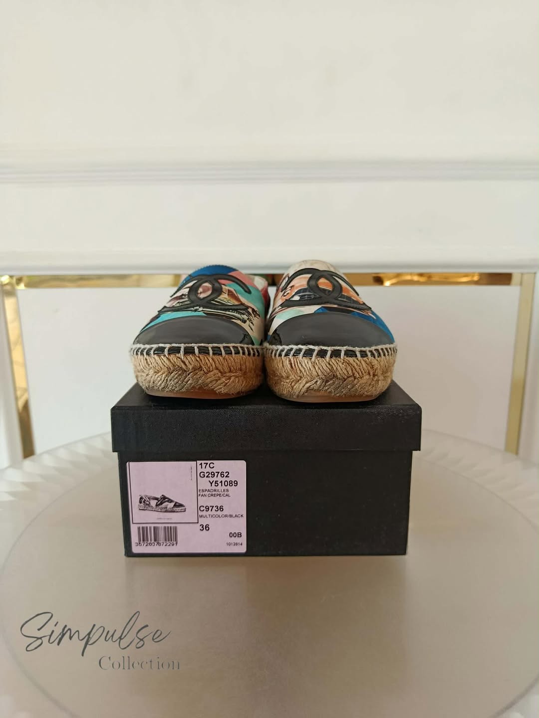 CHANEL Espadrilles Multicolor Vintage Car Print