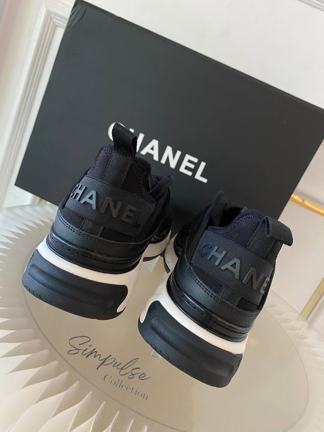 Chanel Cc Black Trail Sneakers