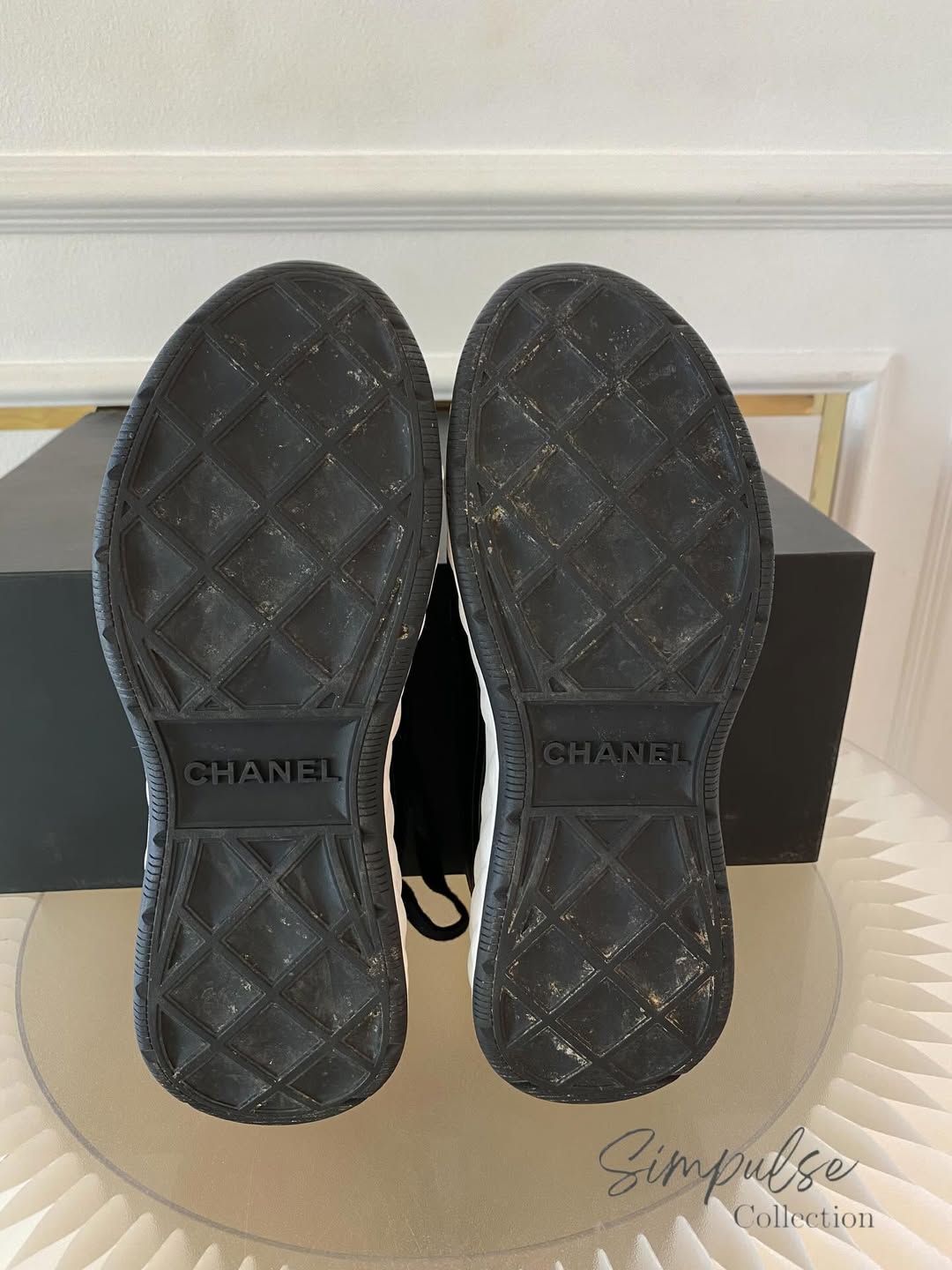 Chanel Cc Black Trail Sneakers