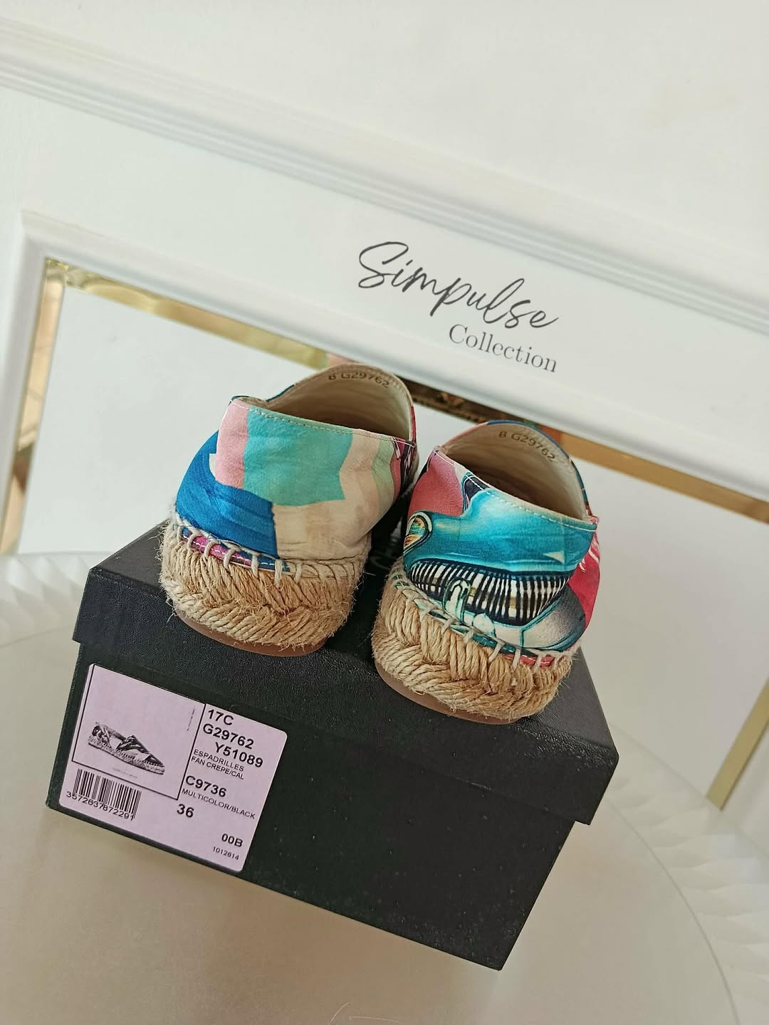 CHANEL Espadrilles Multicolor Vintage Car Print