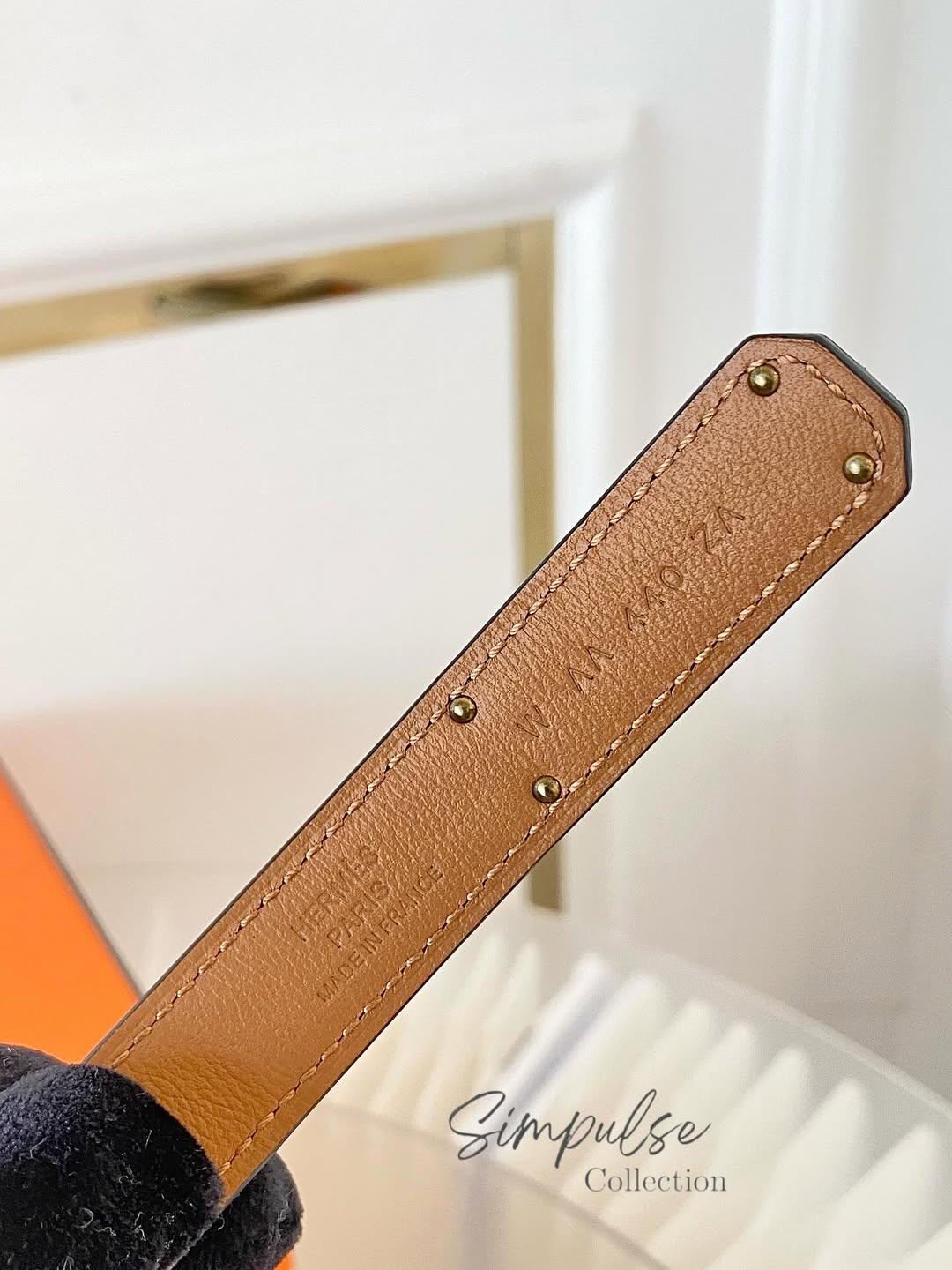 HERMES Kelly 18 Belt in Gold Epsom