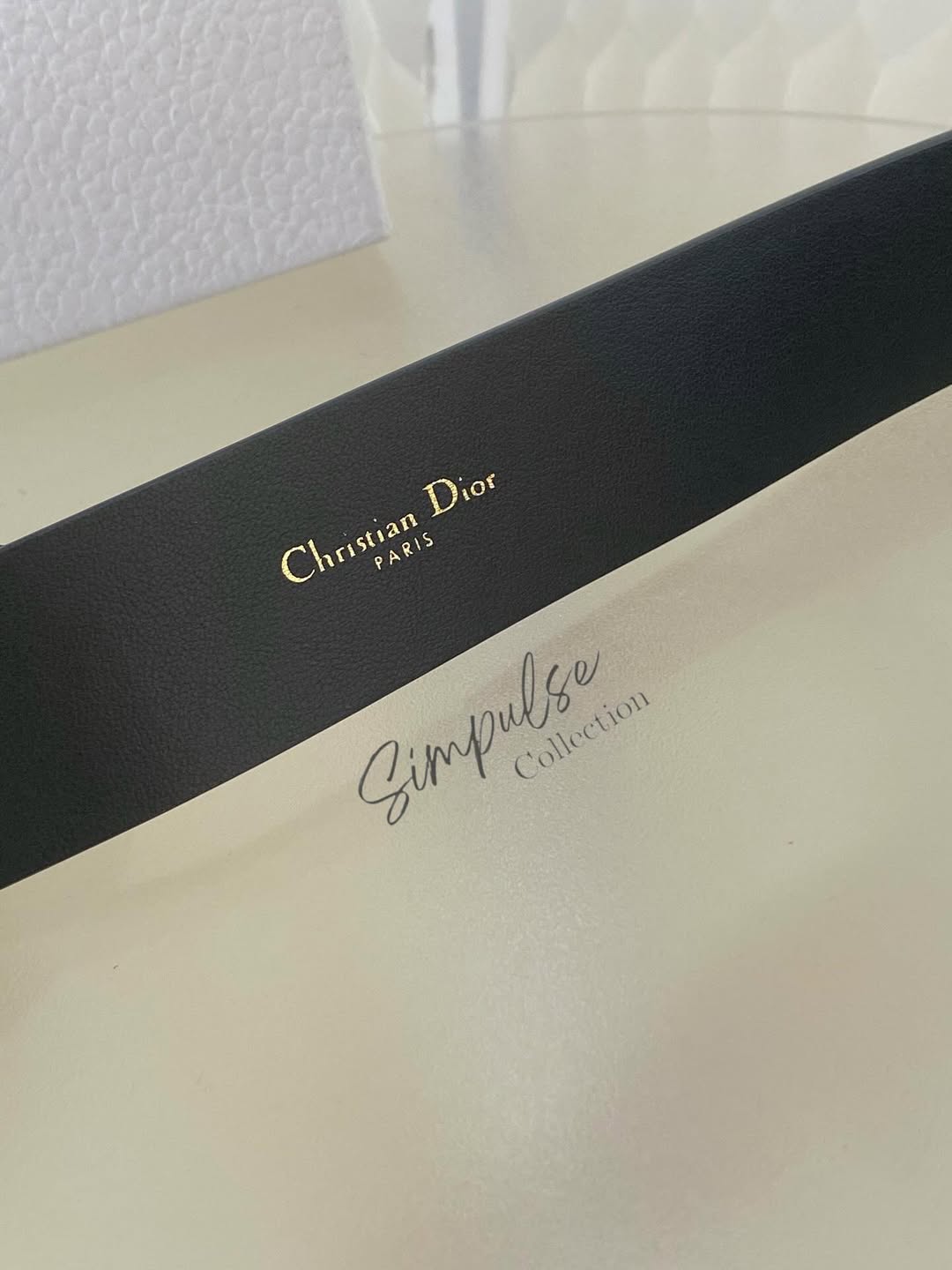 Dior Black Leather  Logo Buckle Belt