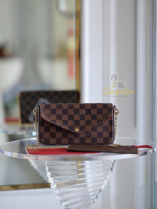 Louis Vuitton Felicie Pochette in Damier Ebene