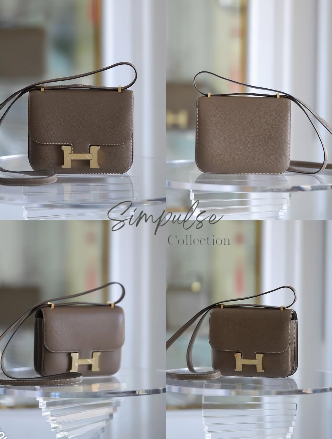 HERMES Constance 18 Etoupe in Epsom Leather