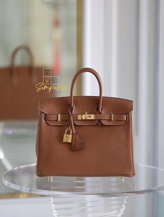 HERMES Birkin 25 Gold on Gold