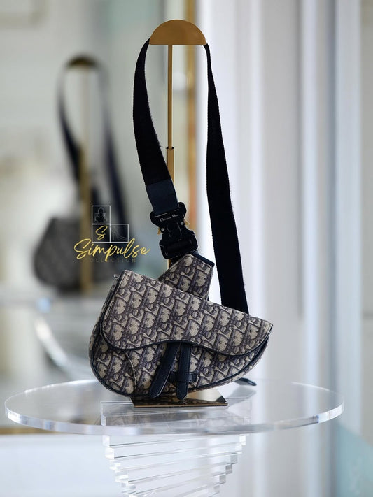 DIOR Saddle Oblique Jacquard Black