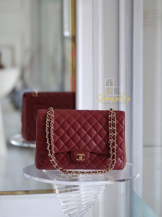 CHANEL Classic Single Flap Maxi Caviar GHW