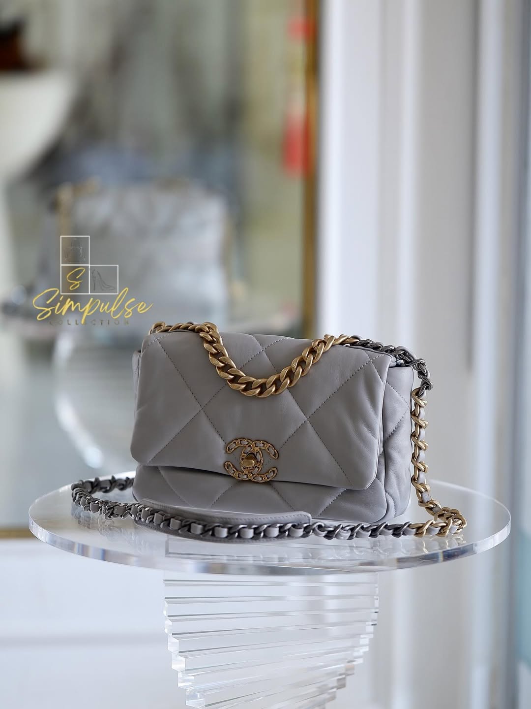Chanel C19 Grey Small