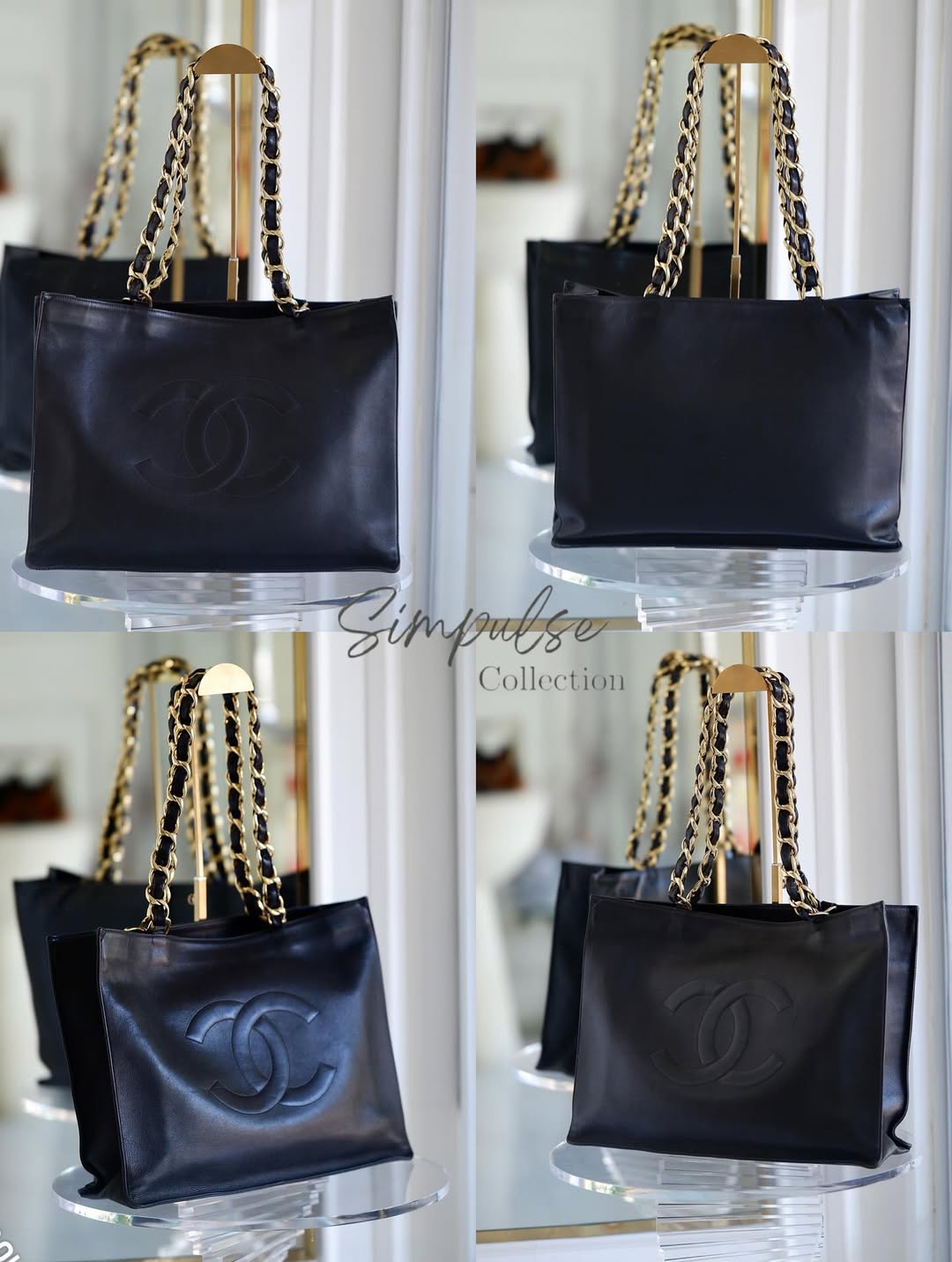 Chanel Jumbo Shopping Tote with Large Gold Chain