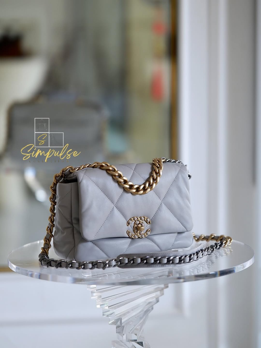 Chanel C19 Grey Small