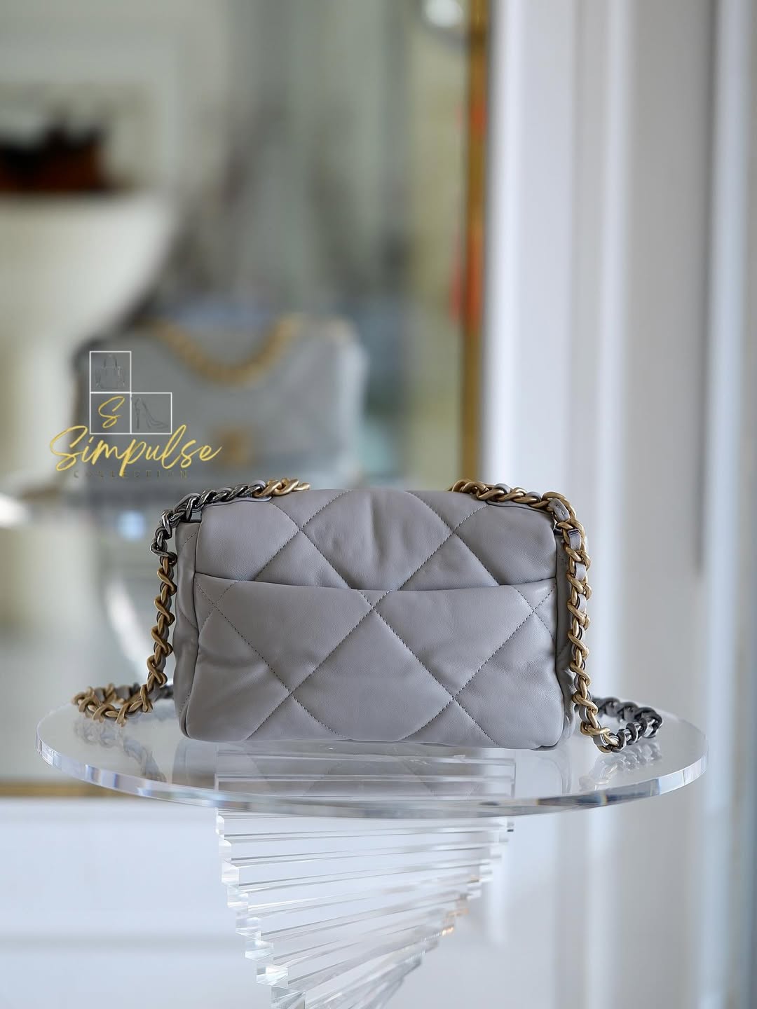 Chanel C19 Grey Small