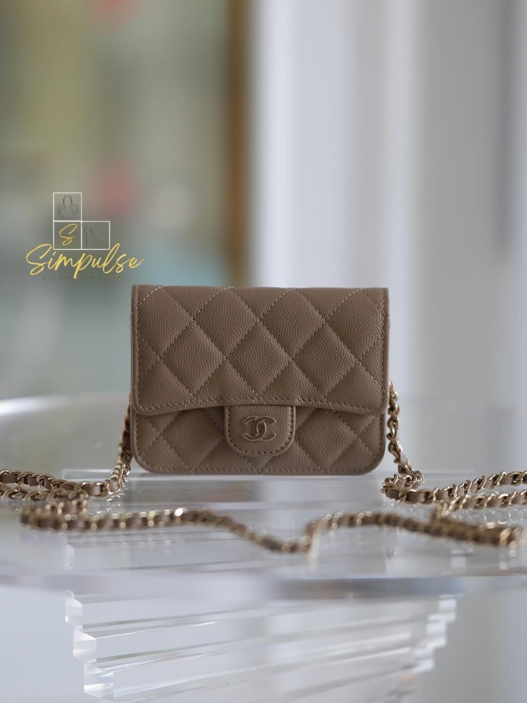 Chanel Mini Woc GHW NUDE