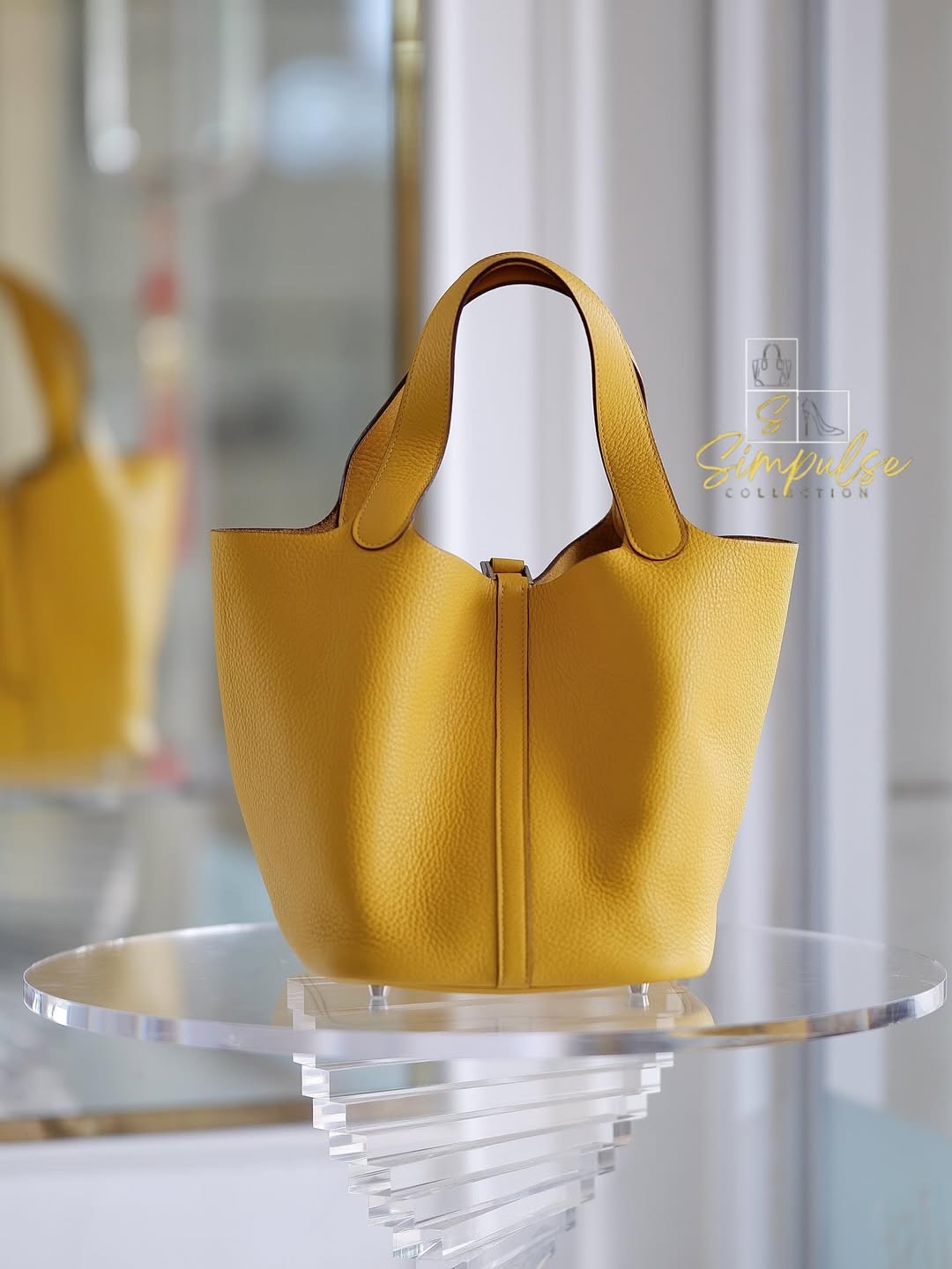 Hermes Picotin 22 Yellow PHW