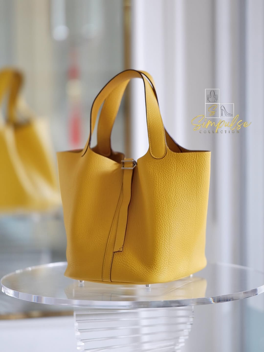 Hermes Picotin 22 Yellow PHW