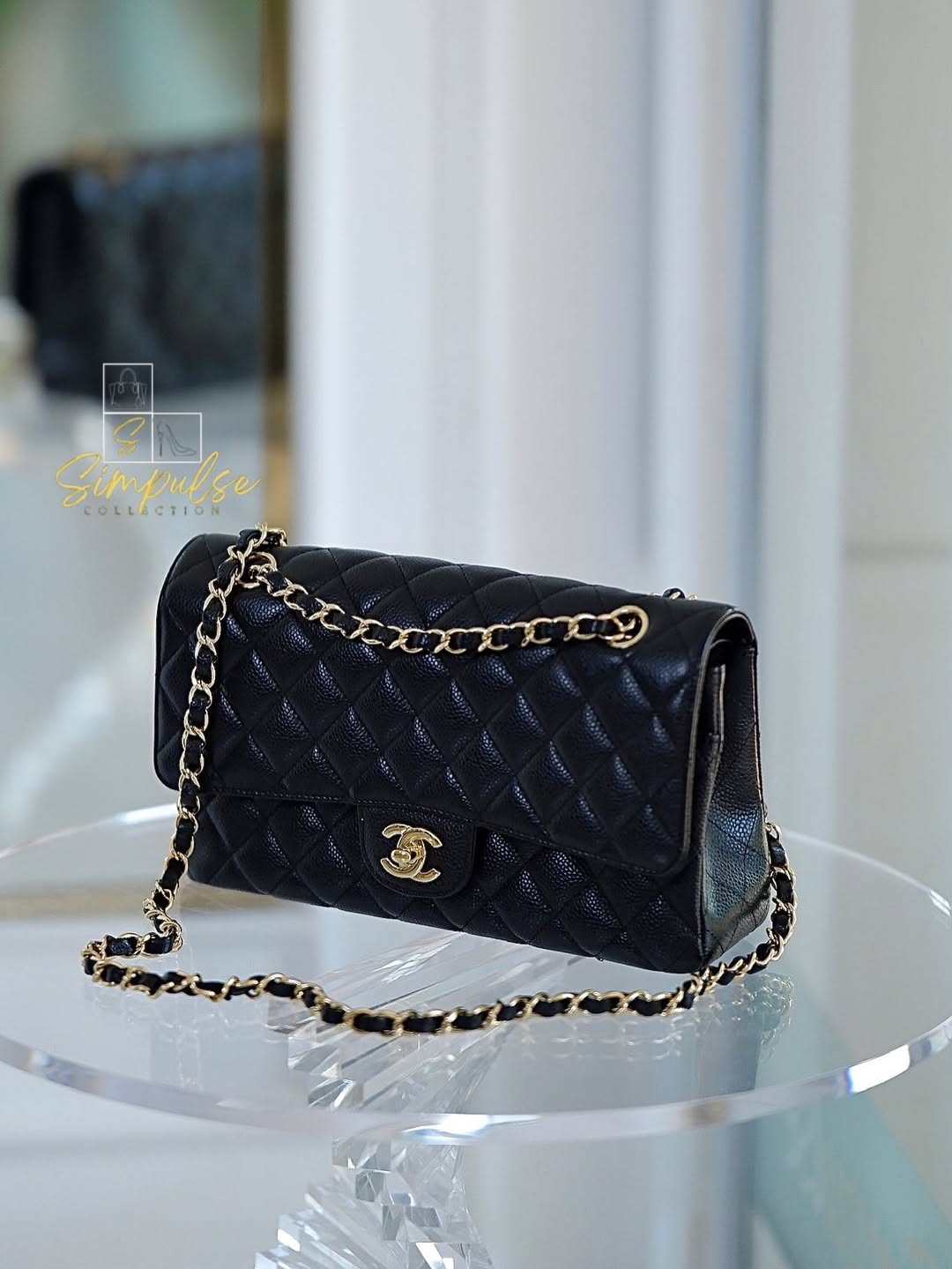 Chanel Medium Double Flap Caviar GHW