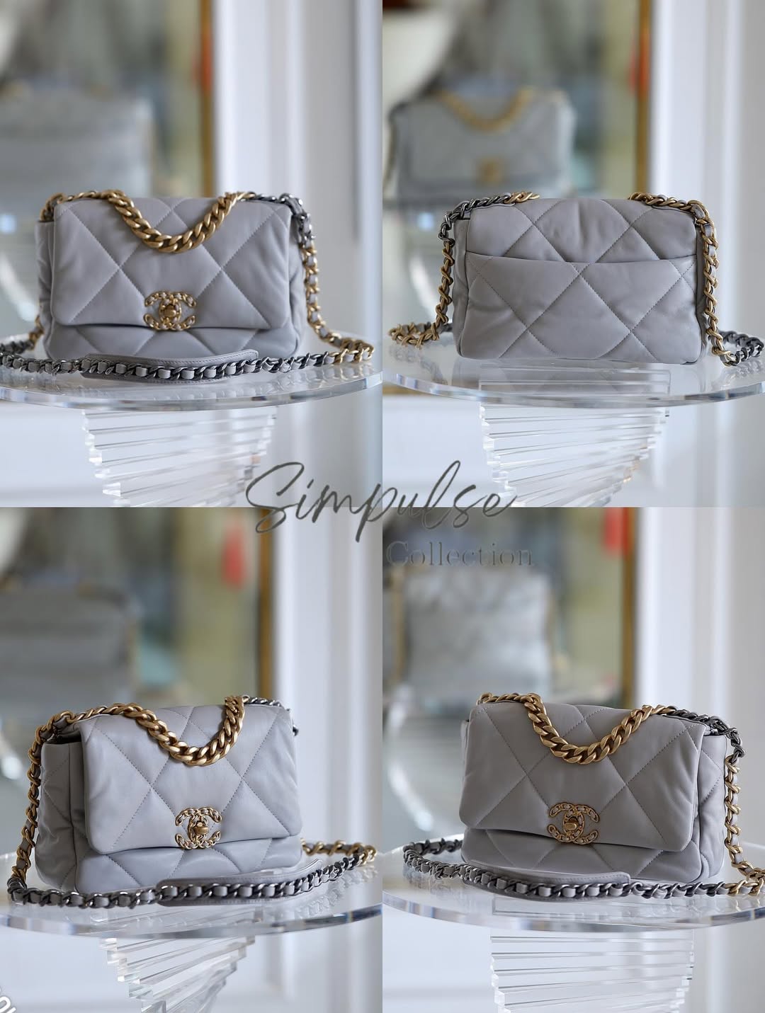 Chanel C19 Grey Small